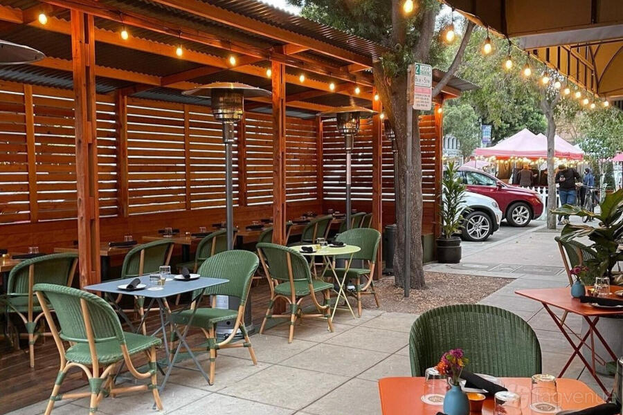 Outdoor Space at Zola + BarZola in Palo Alto, CA