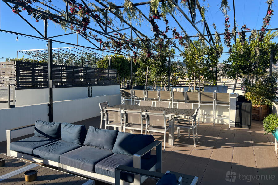Private Outdoor Space at Greentable Café in Beverly Grove, Los Angeles, CA