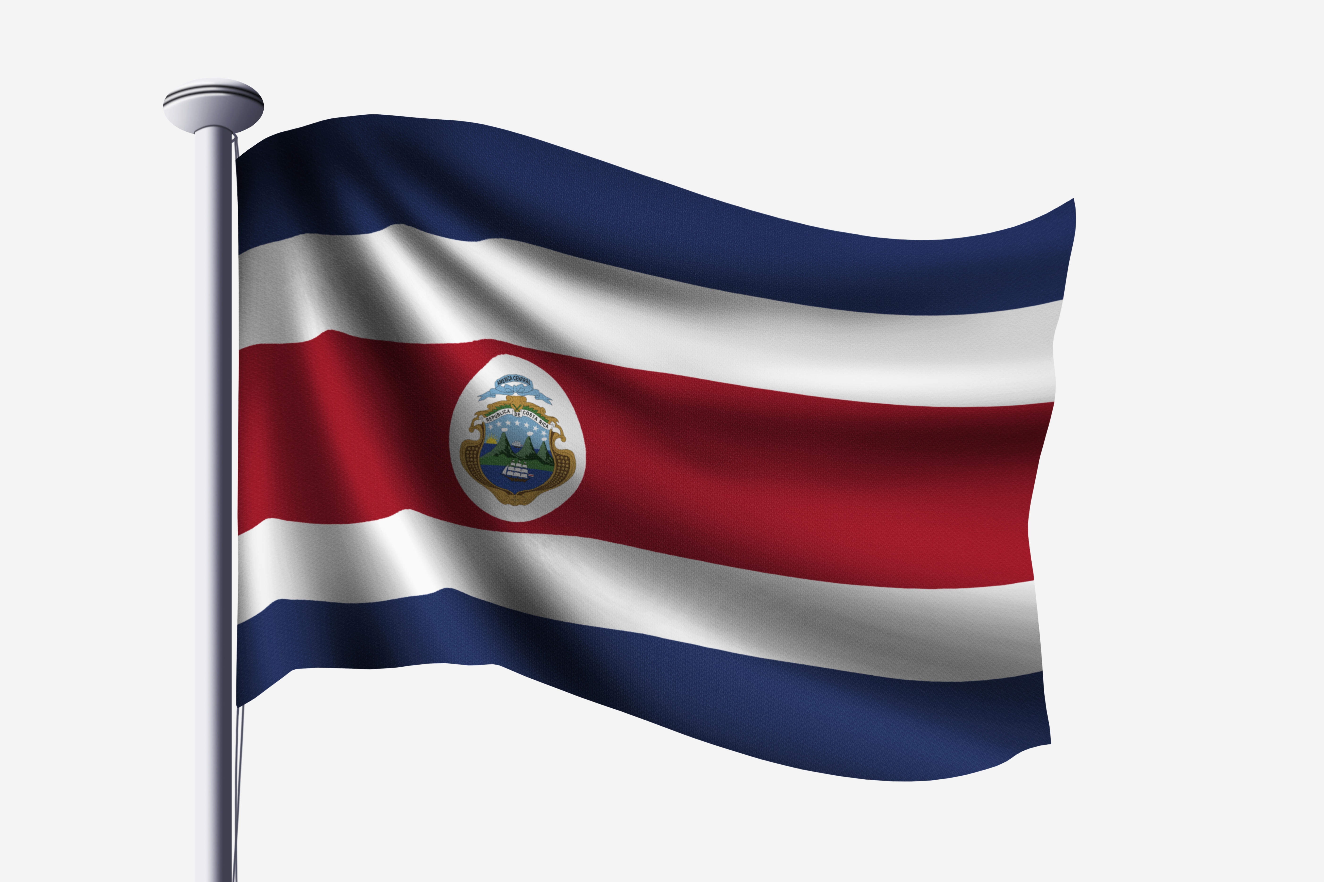 Printable Costa Rica Flag - Printable Blank World